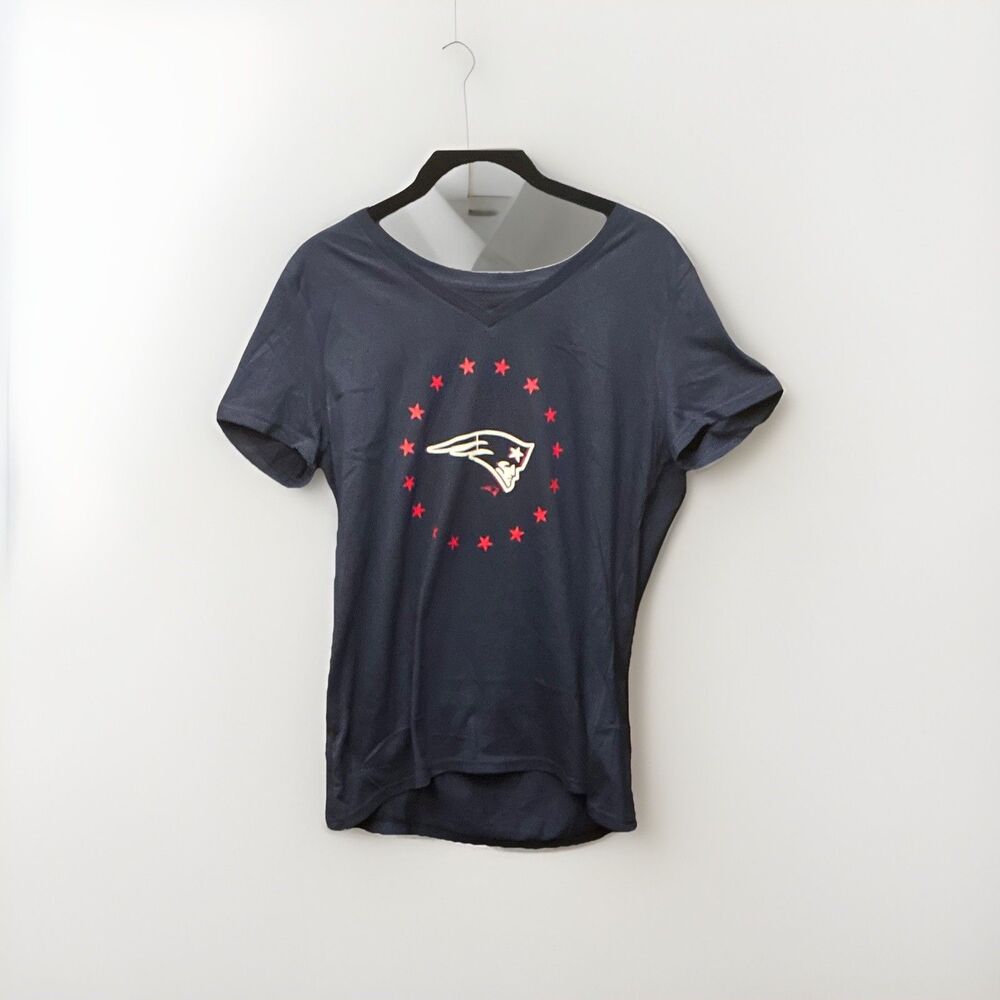 NFL Team Apparel New England Patriots Blue Shirt Size M Officially Licensed